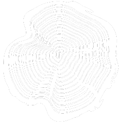 Black and white illustration of a tree cross-section with visible growth rings.